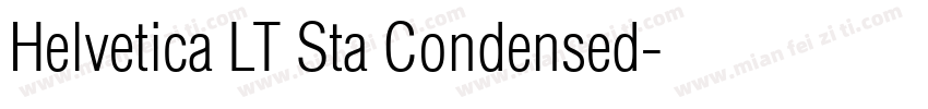 Helvetica LT Sta Condensed字体转换